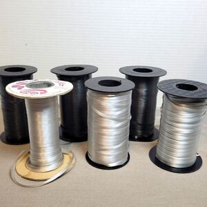 Curling Ribbon Bundle- Black and Silver